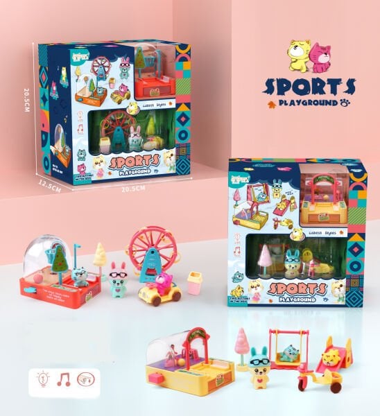 Figürlü Spor Parkı Oyun Seti (2 Asorti)