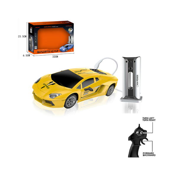 1:24 Uzaktan Kumandalı Sport Drift Car - Gri & Sarı