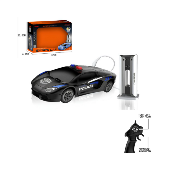 1:24 Uzaktan Kumandalı Sport Drift Car - Siyah & Beyaz