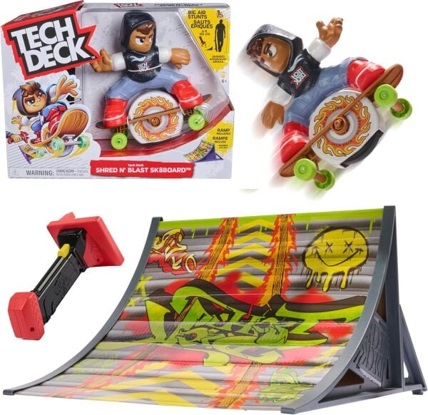 Tech Deck Shred N’ Blast Rampalı Parmak Kaykay Seti