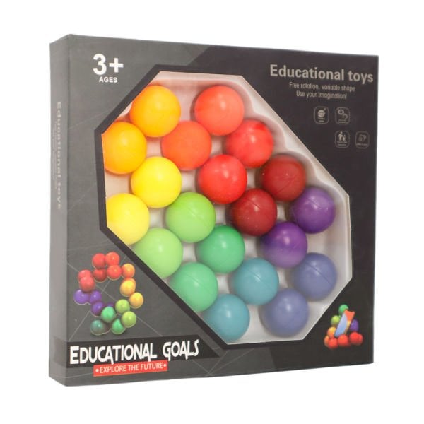 3D Gökkuşağı Renkli Plastik Eğitici Dekompresyon Toplar