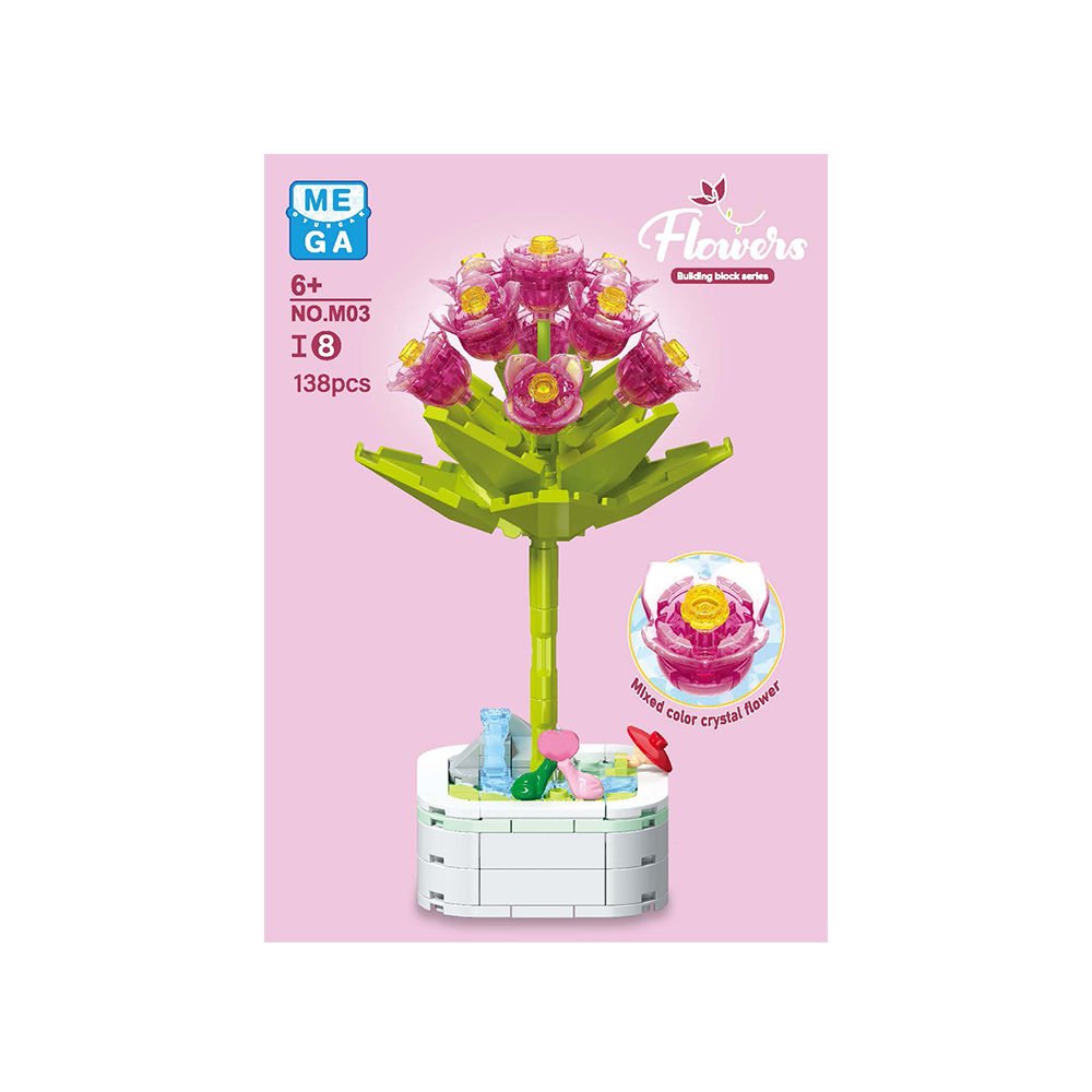 Kristal Çiçekler Yapı Blokları (8 Asorti)