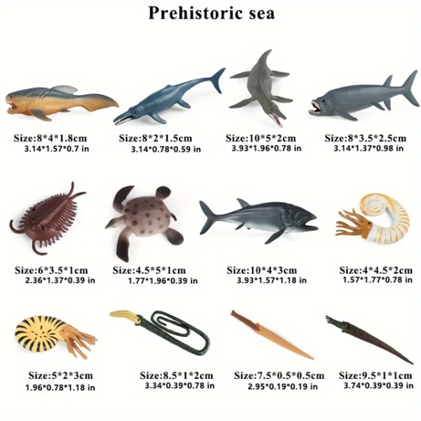 12 Parça Tüpte Deniz Hayvanları Seti