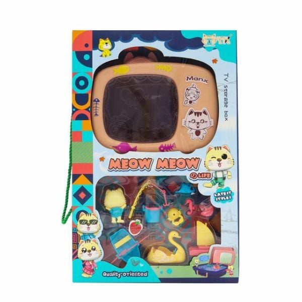 Meow Meow Eğlenceli Havuz Figürleri ve Bavulu
