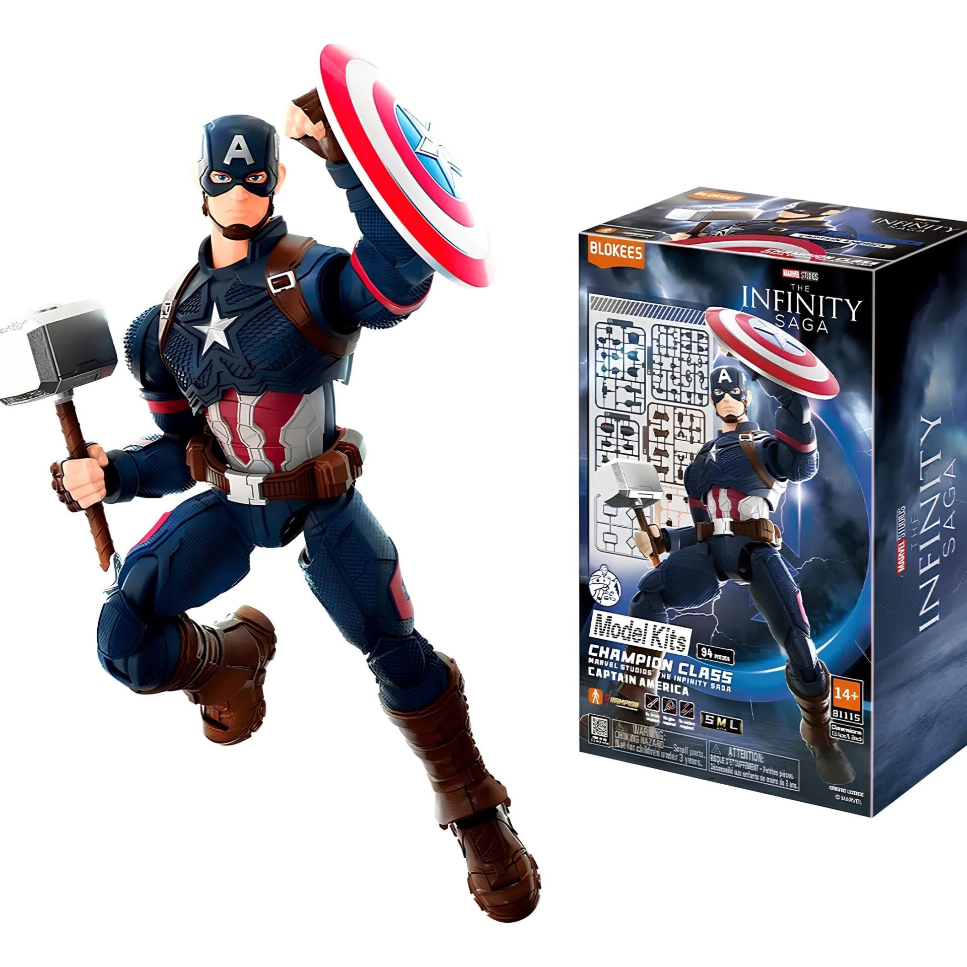 Blokees Marvel Avengers Infinity Saga Captain America Figür Yapım Seti 94 Parça