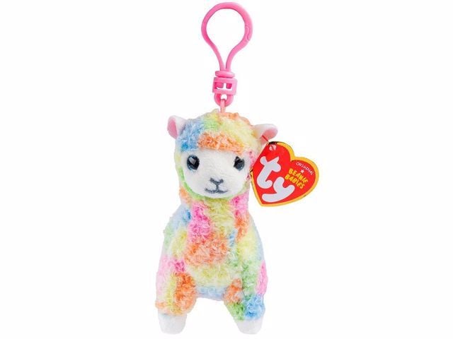 TY Beanie Babies Rengarenk Lama Lola Peluş Anahtarlık 12 cm.