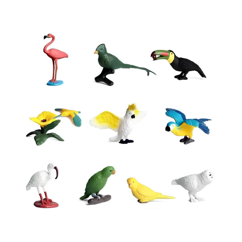 6'li Mini Kuş Hayvan Seti (2 Asorti)