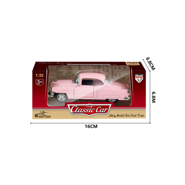 1:32 Die-Cast Retro Klasik Coupe Araba