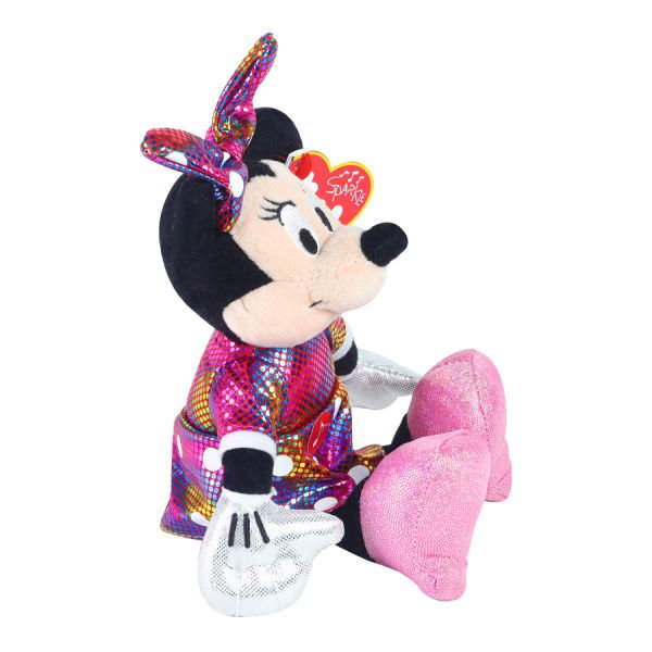 TY Sparkle Sesli Parlak Gökkuşağı Elbiseli Minnie Mouse Peluş 20 cm.