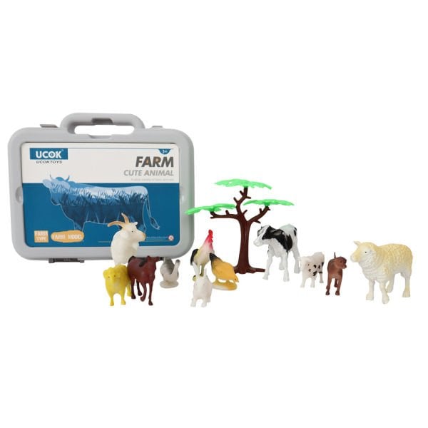 12 Parça Kutuda Çiftlik Hayvan Seti