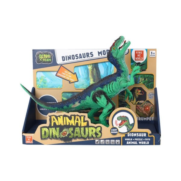 Animal Dinosaurs Serisi Sesli Işıklı Yeşil Dinozor