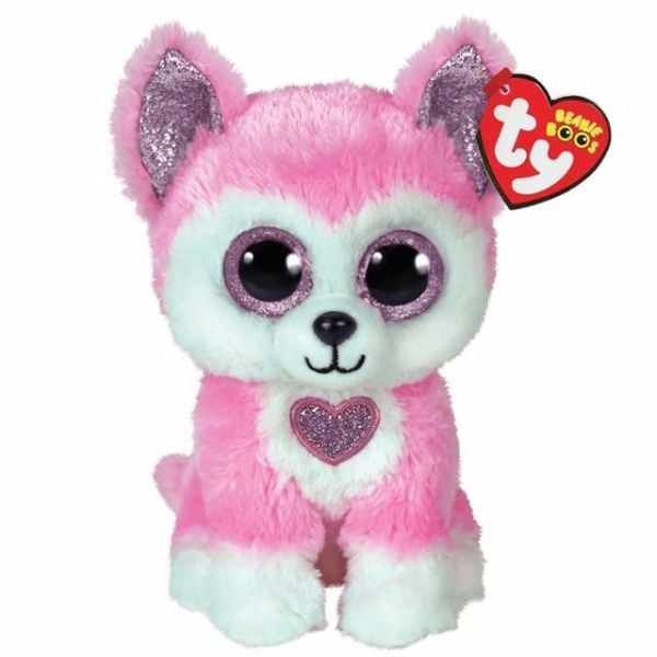 TY Beanie Boos Hunk Sibirya Kurdu Pembe 15 cm.