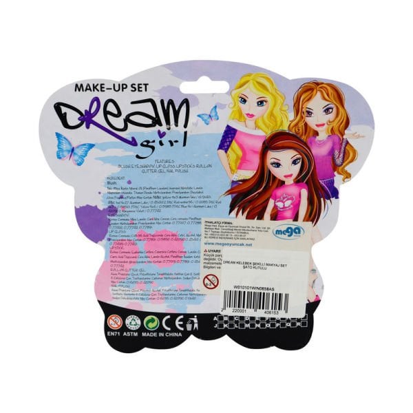 Kelebek Şekilli Kutulu Makyaj Seti