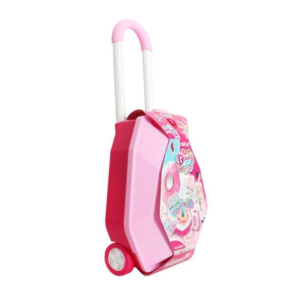 Çekçekli Çantalı Güzellik Seti Pembe