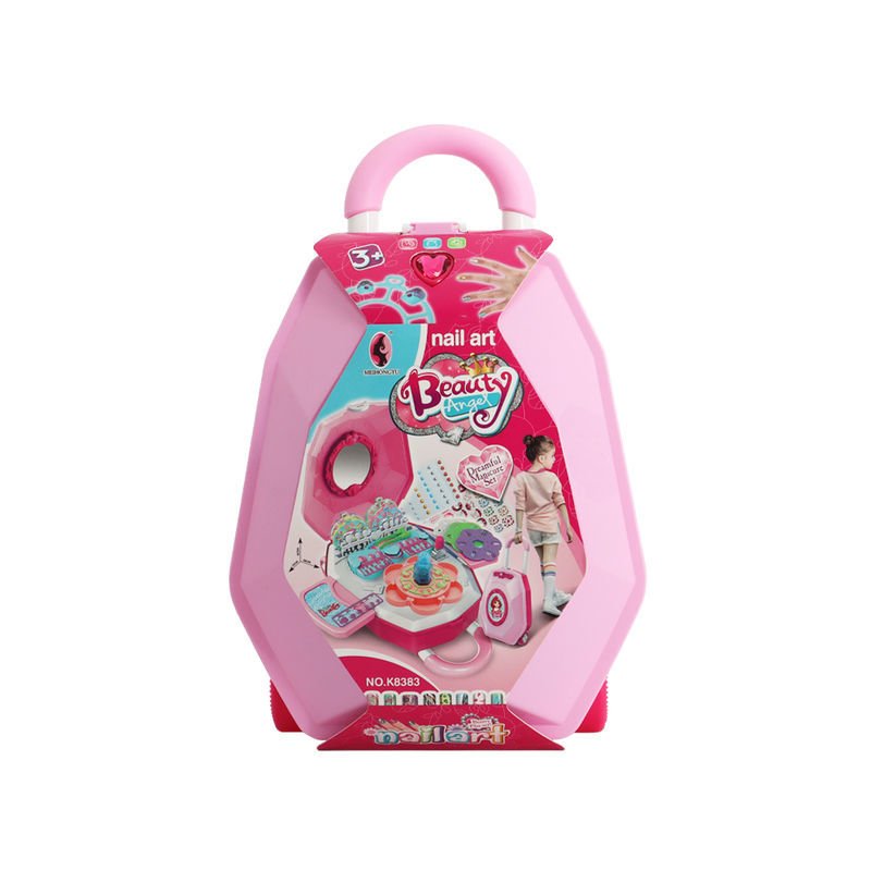 Çekçekli Çantalı Güzellik Seti Pembe