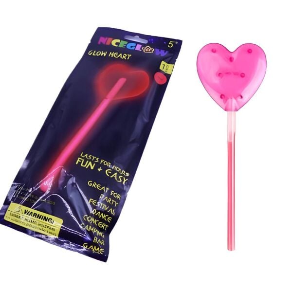 Parlayan Floresan Kalp Değnek