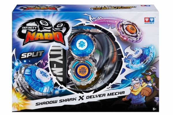 Infinity Nado Split Serisi 2'li Set - Shadow Shark & Delver Mecha (Gölge Köpekbalığı & Zırhlı Delici