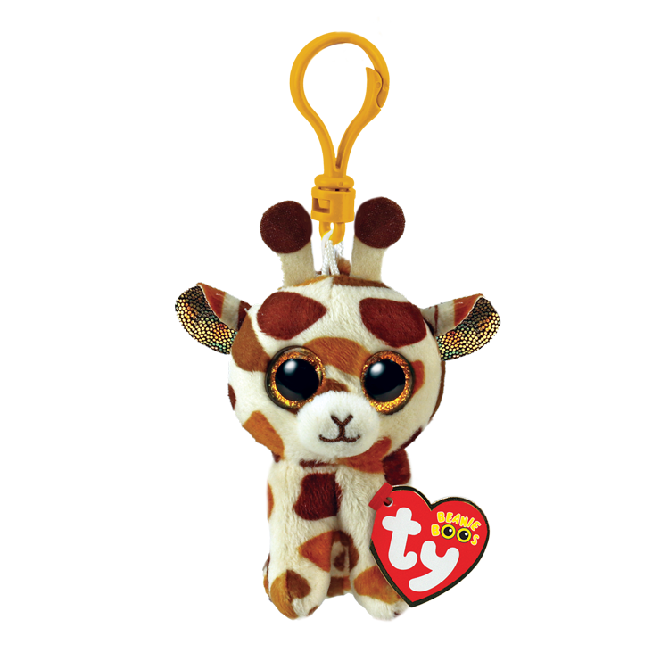 TY Beanie Boos Kahverengi Zürafa Stilts Peluş Anahtarlık 12 cm.