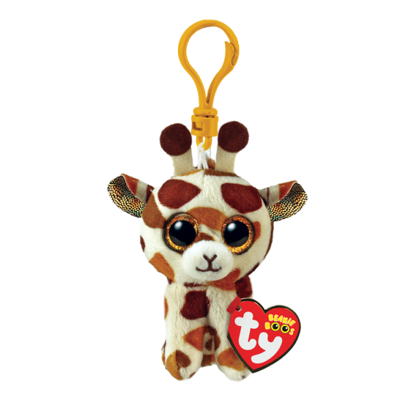 TY Beanie Boos Kahverengi Zürafa Stilts Peluş Anahtarlık 12 cm.