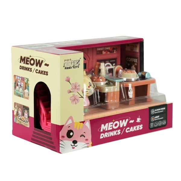 Sesli ve Işıklı Minyatür Kedi Pastanesi