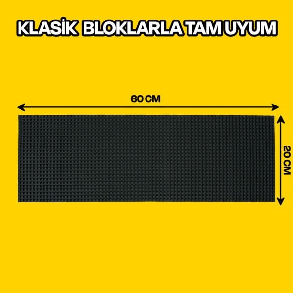 Esnek Blok Zemin 60x20 cm. Siyah