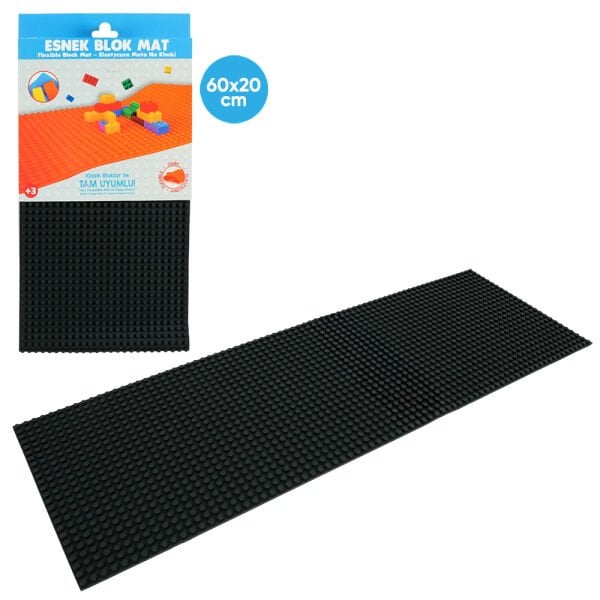 Esnek Blok Zemin 60x20 cm. Siyah