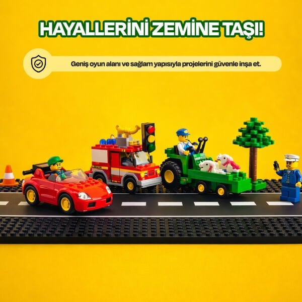 Esnek Blok Zemin 60x20 cm. Yeşil