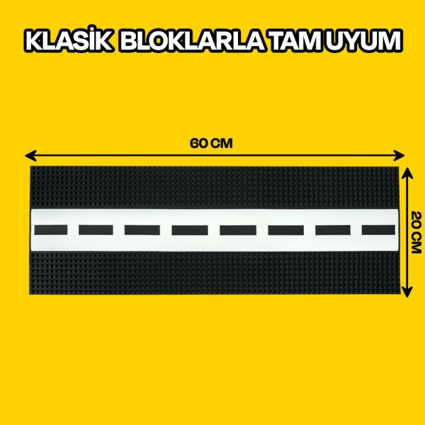 Esnek Blok Zemin Yol 60x20 cm. Siyah