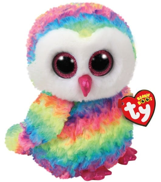 TY Beanie Boos Rengarenk Baykuş Owen Peluş 15 cm.