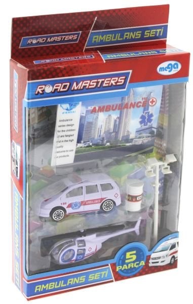 Metal Ambulans Seti 5 Parça