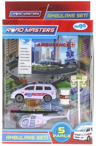 Metal Ambulans Seti 5 Parça