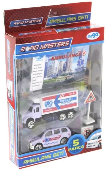 Metal Ambulans Seti 5 Parça