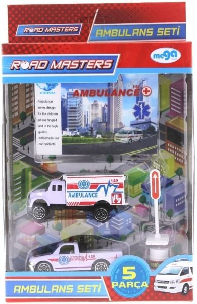 Metal Ambulans Seti 5 Parça