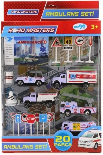 Metal Ambulans Seti 20 Parça