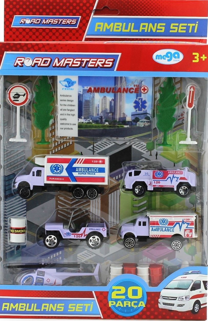 Metal Ambulans Seti 20 Parça