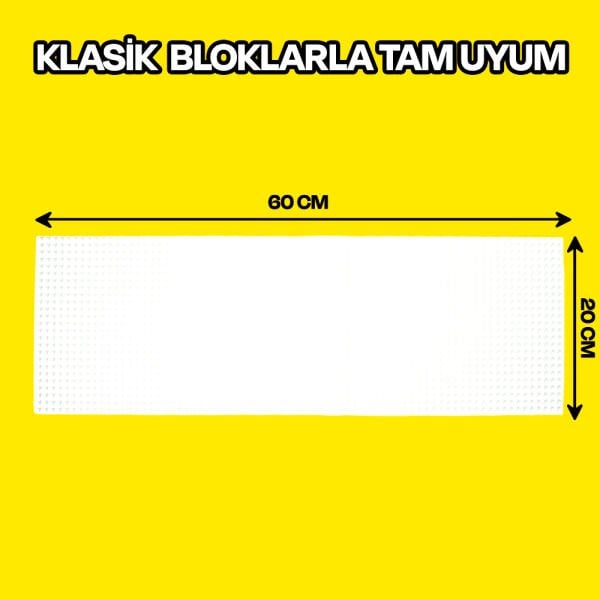 Esnek Blok Zemin 60x20 cm. Beyaz