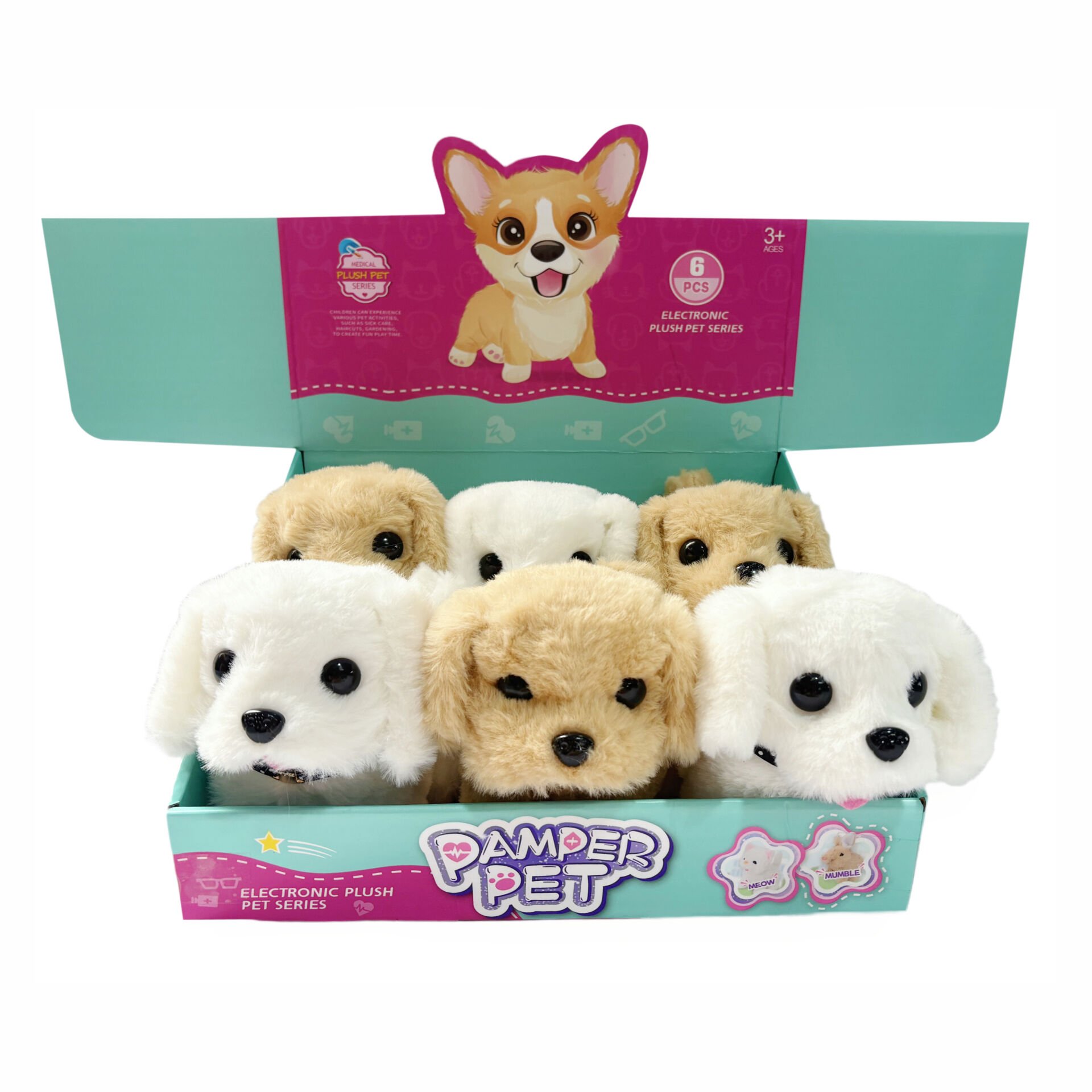 Yürüyen Peluş Sevimli Köpekler Vanilya - Karamel