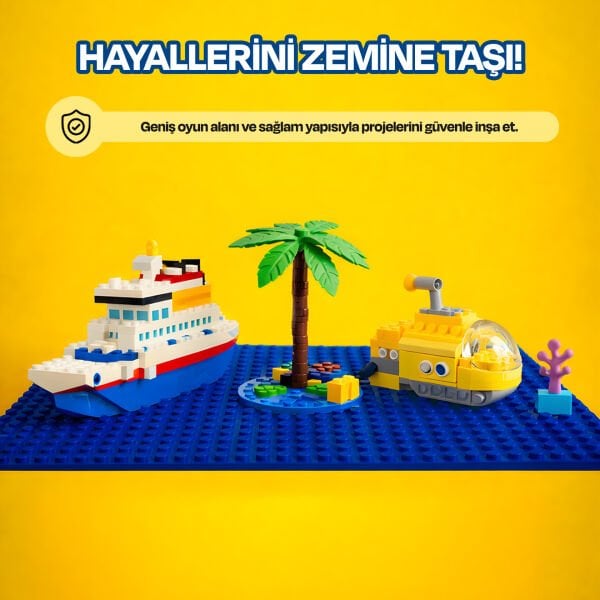 Esnek Blok Zemin 20x20 cm. Mavi