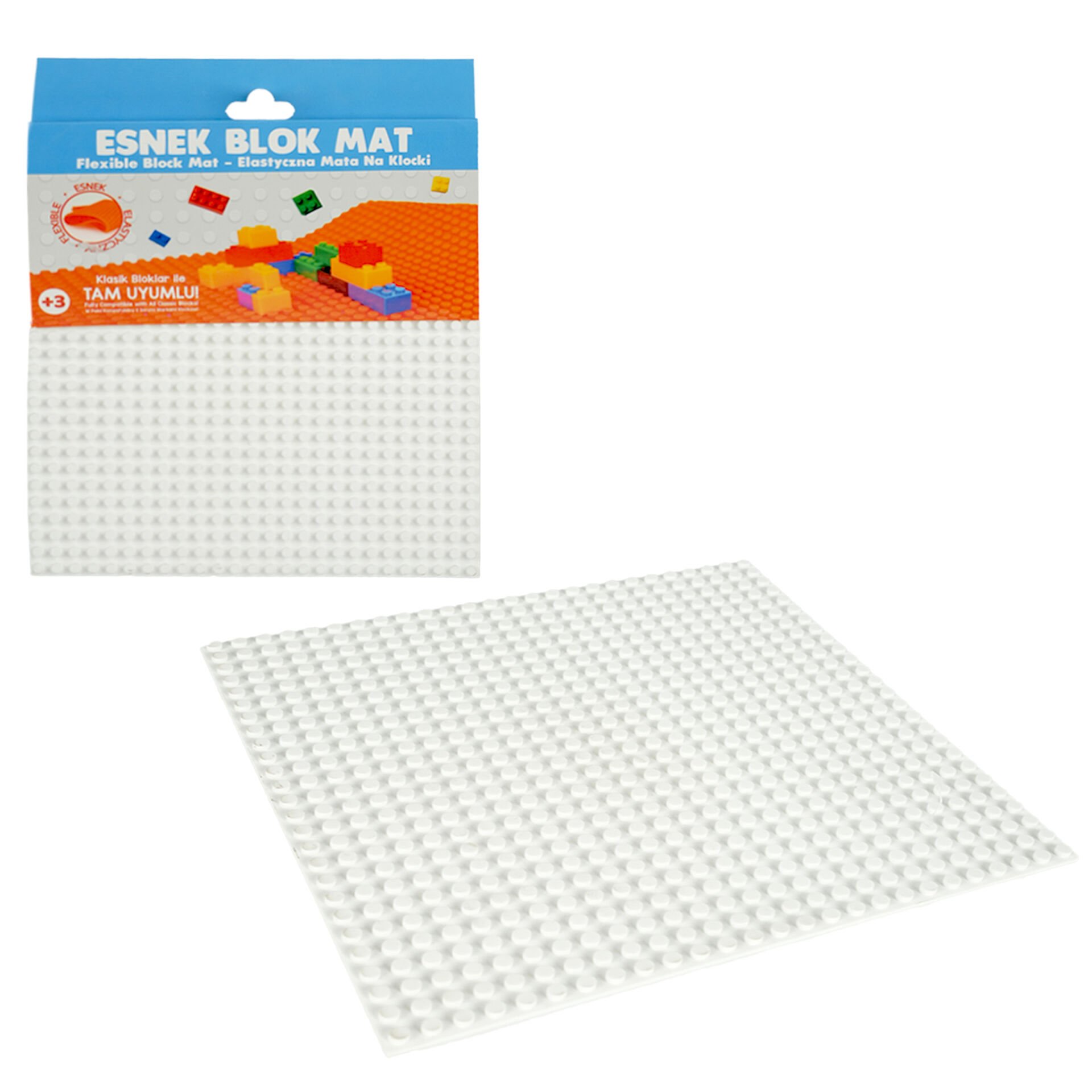 Esnek Blok Zemin 20x20 cm. Beyaz