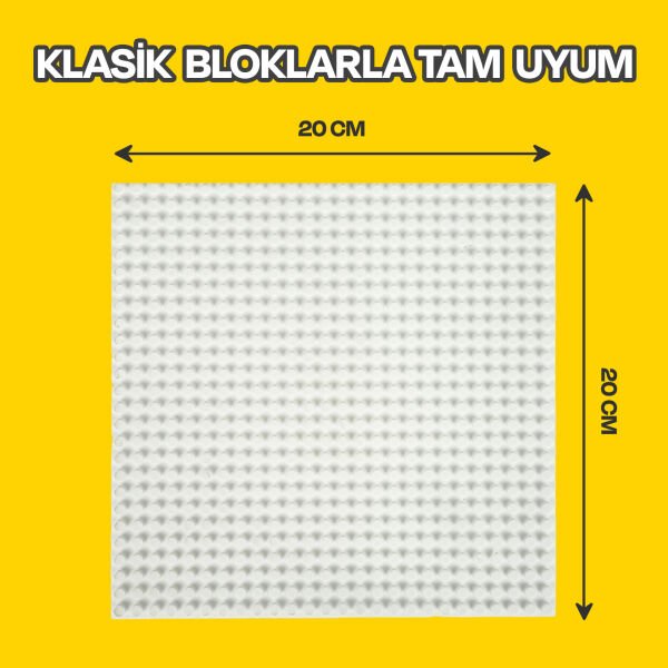 Esnek Blok Zemin 20x20 cm. Beyaz