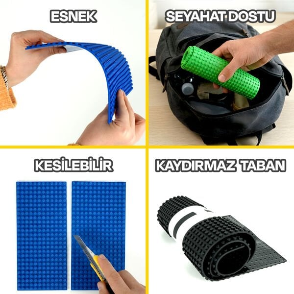 Esnek Blok Zemin 20x20 cm. Beyaz