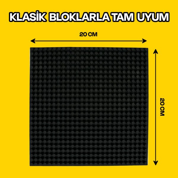 Esnek Blok Zemin 20x20 cm. Siyah