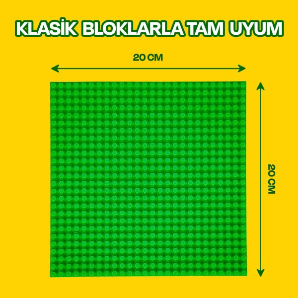 Esnek Blok Zemin 20x20 cm. Yeşil