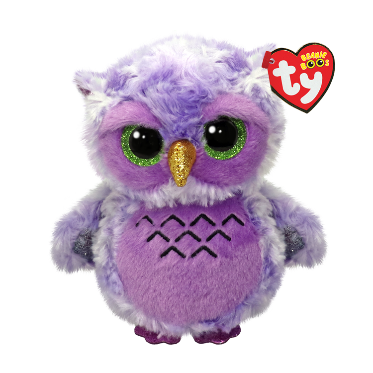 TY Beanie Boos Mor Baykuş Owlivia Peluş 15 cm.