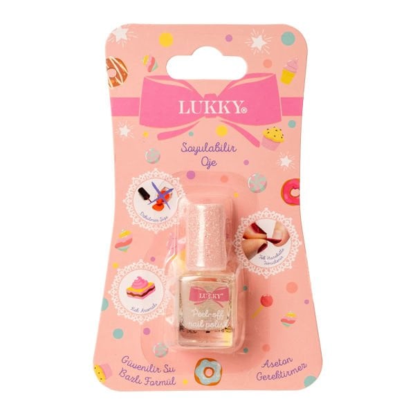 Su Bazlı Parlak Kalpli İnci Pırıltılı Oje