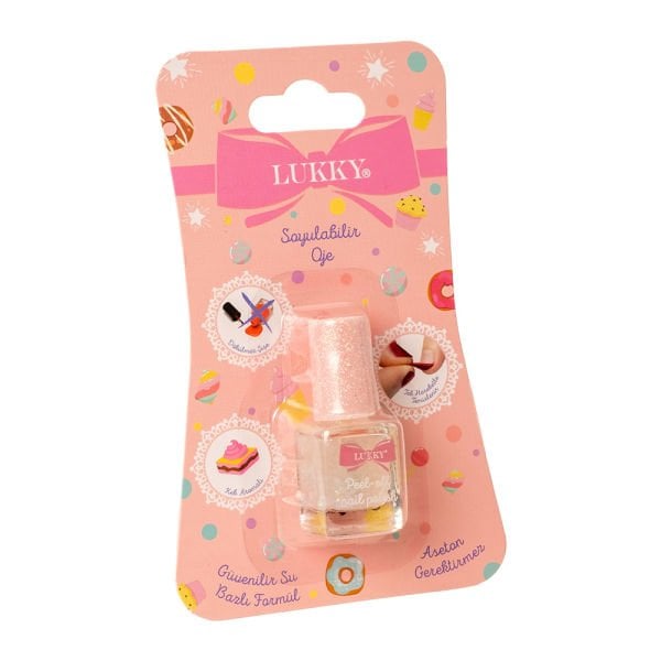 Su Bazlı Parlak Kalpli İnci Pırıltılı Oje