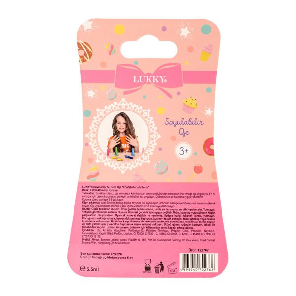 Su Bazlı Parlak Kalpli İnci Pırıltılı Oje