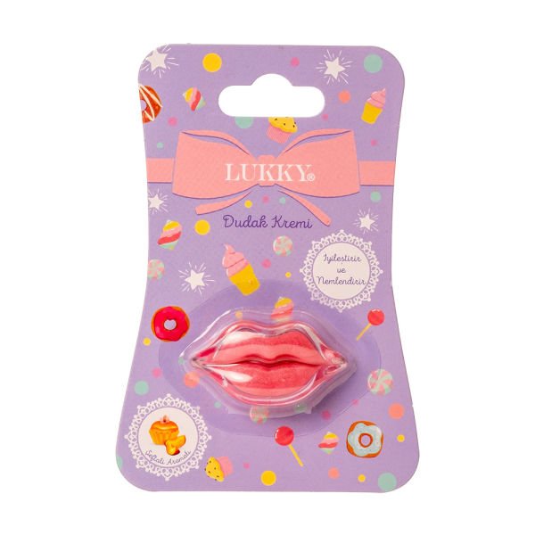 Lukky Confetti Serisi Simli Pembe Sakız Aromalı Dudak Balm
