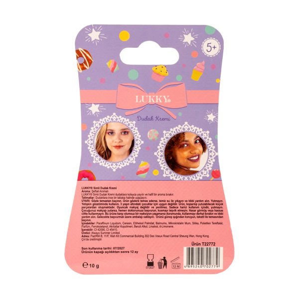Lukky Confetti Serisi Simli Pembe Sakız Aromalı Dudak Balm