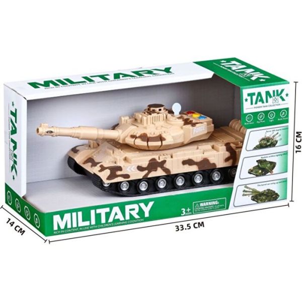 Sesli ve Işıklı Uzun Namlu Tank